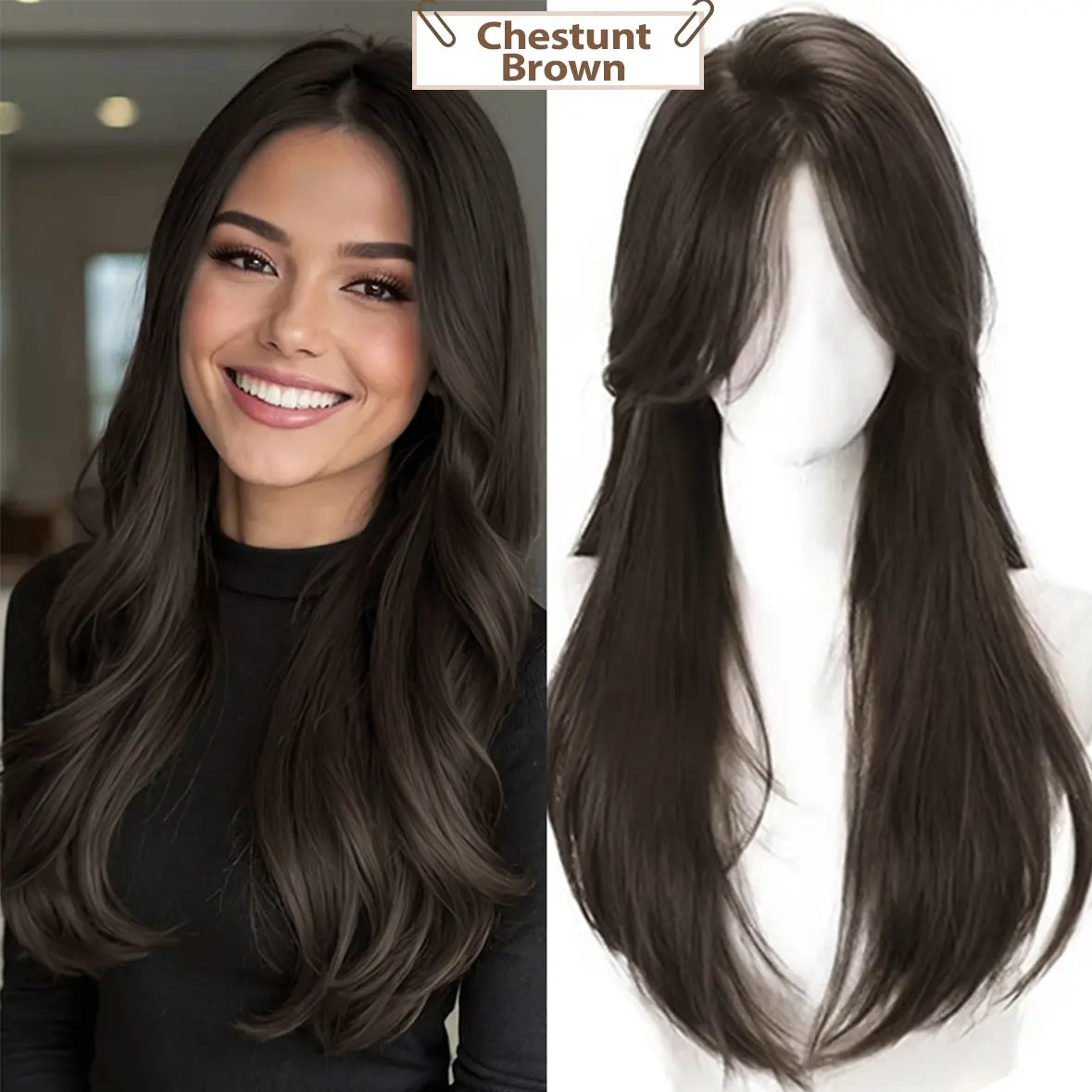 Hair Topper Slightly Layered Synthetic Extensions No Wig