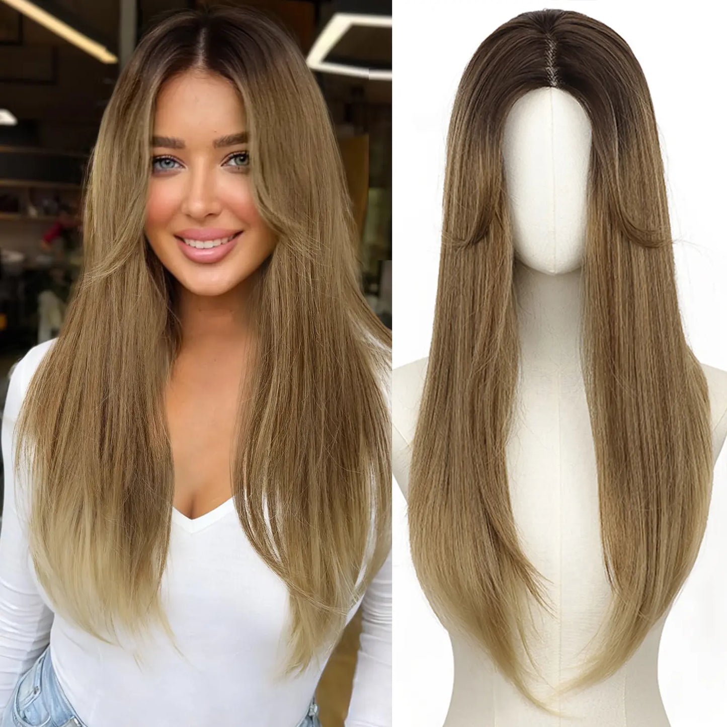 Hair Topper Slightly Layered Synthetic Extensions No Wig