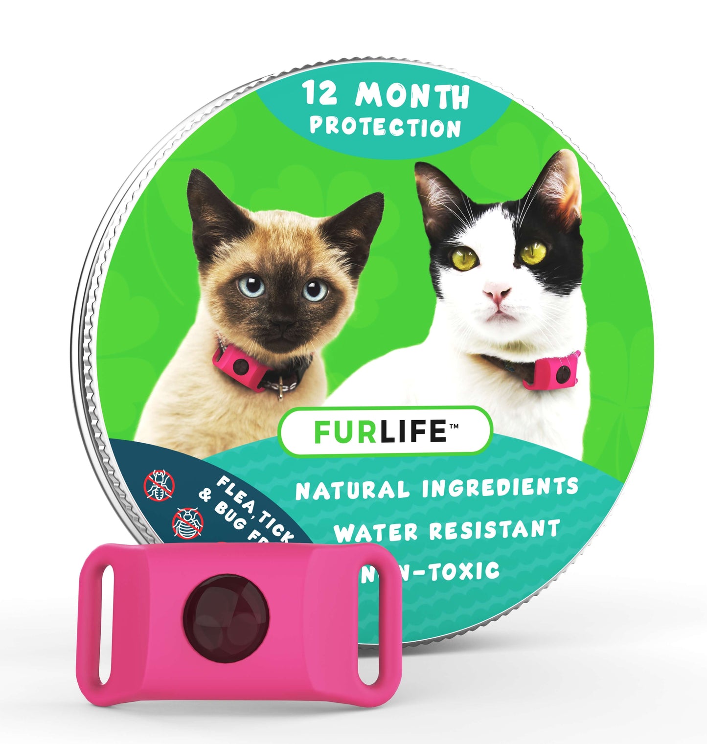 🐱 Anti-Flea & Tick Pendant for Cats – Natural Chemical-Free Protection, Waterproof, Fits All Collars (=^･^=)