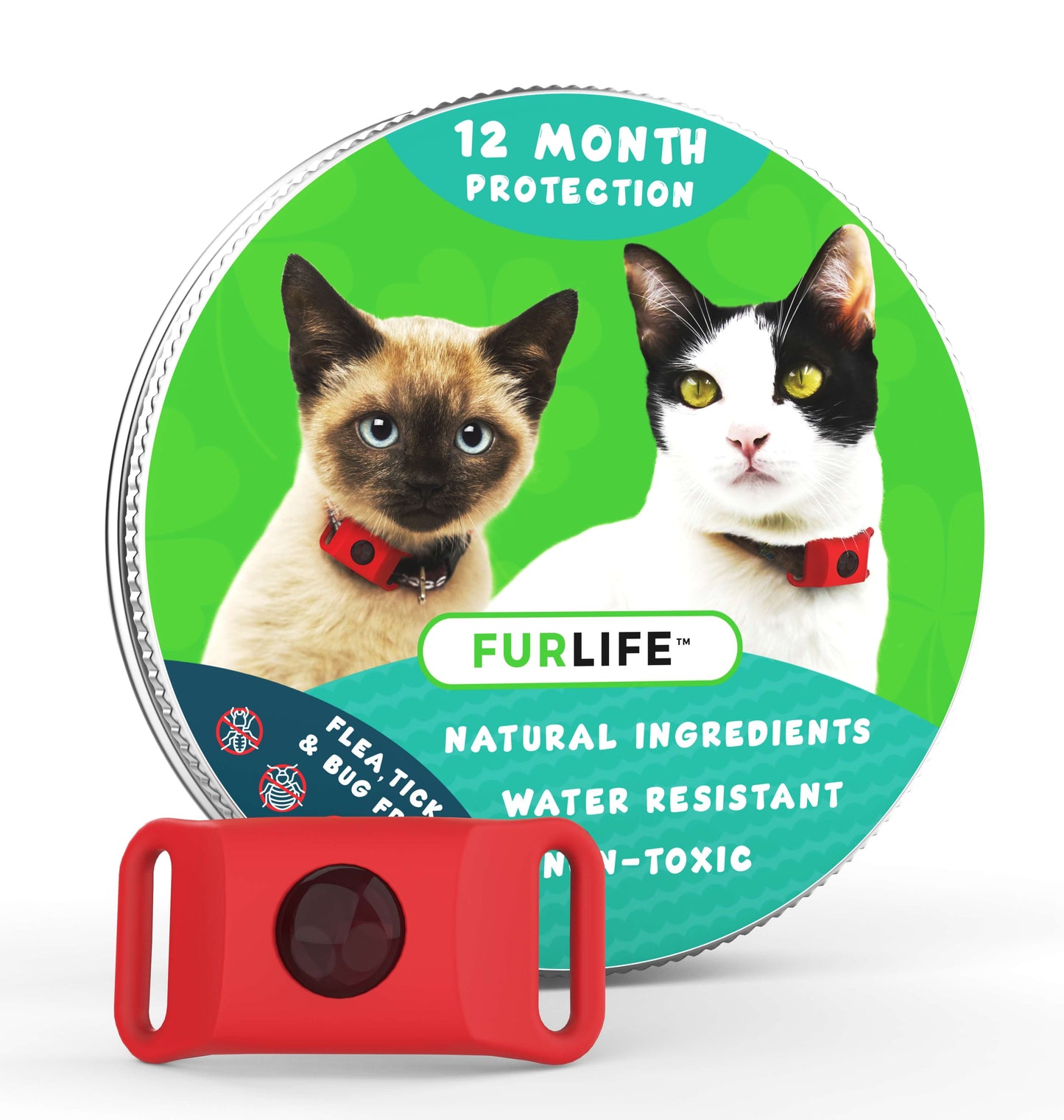 🐱 Anti-Flea & Tick Pendant for Cats – Natural Chemical-Free Protection, Waterproof, Fits All Collars (=^･^=)