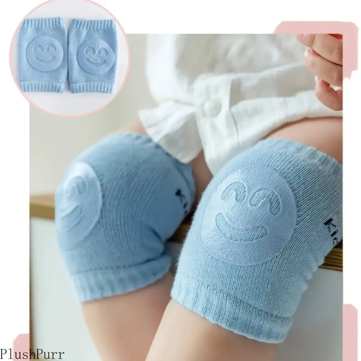 👶 Baby Crawling Knee Pads – 4-Piece Non-Slip Thick Soft Set, Fall Protection for Camping