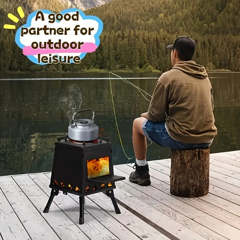 1pc portable wood burning stove heavy duty compact outdoor - Temu