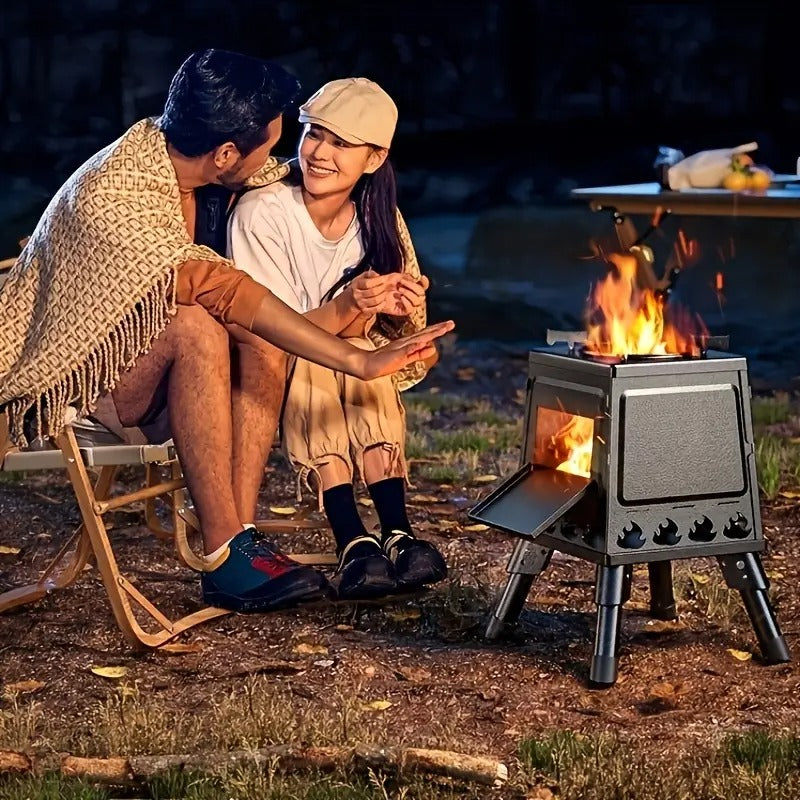 1pc portable wood burning stove heavy duty compact outdoor - Temu