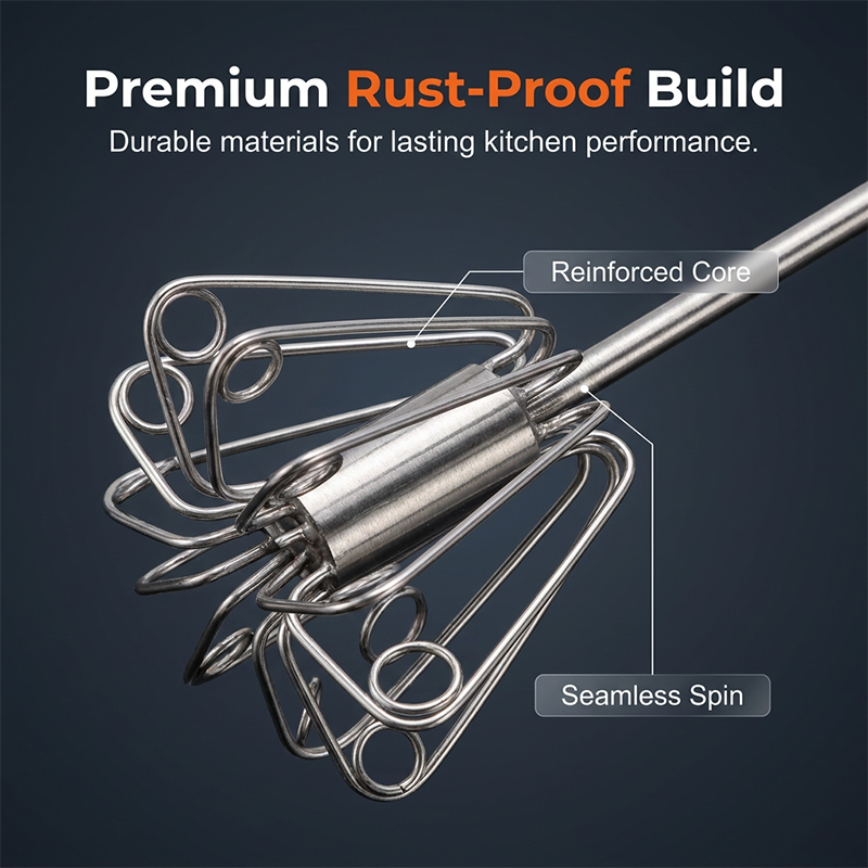 🥣 Stainless Steel Semi-Automatic Hand Mixer – Compact & Effortless Design ⚡ Lightweight & Space-Saving for Quick Kitchen Mixing 🍳