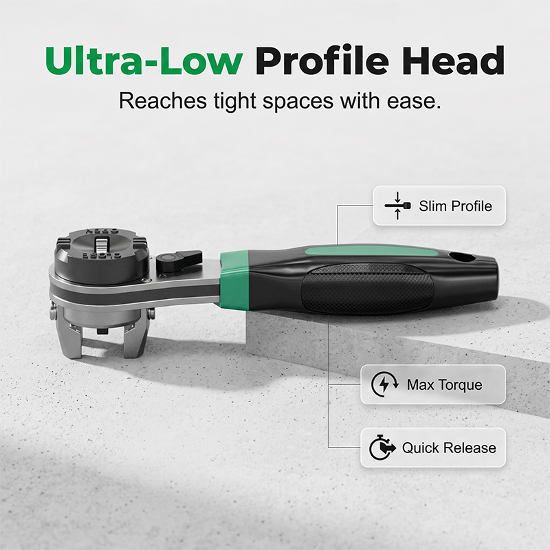 📢📢49% OFF !!!⏰60-Tooth Adjustable Ratchet Wrench